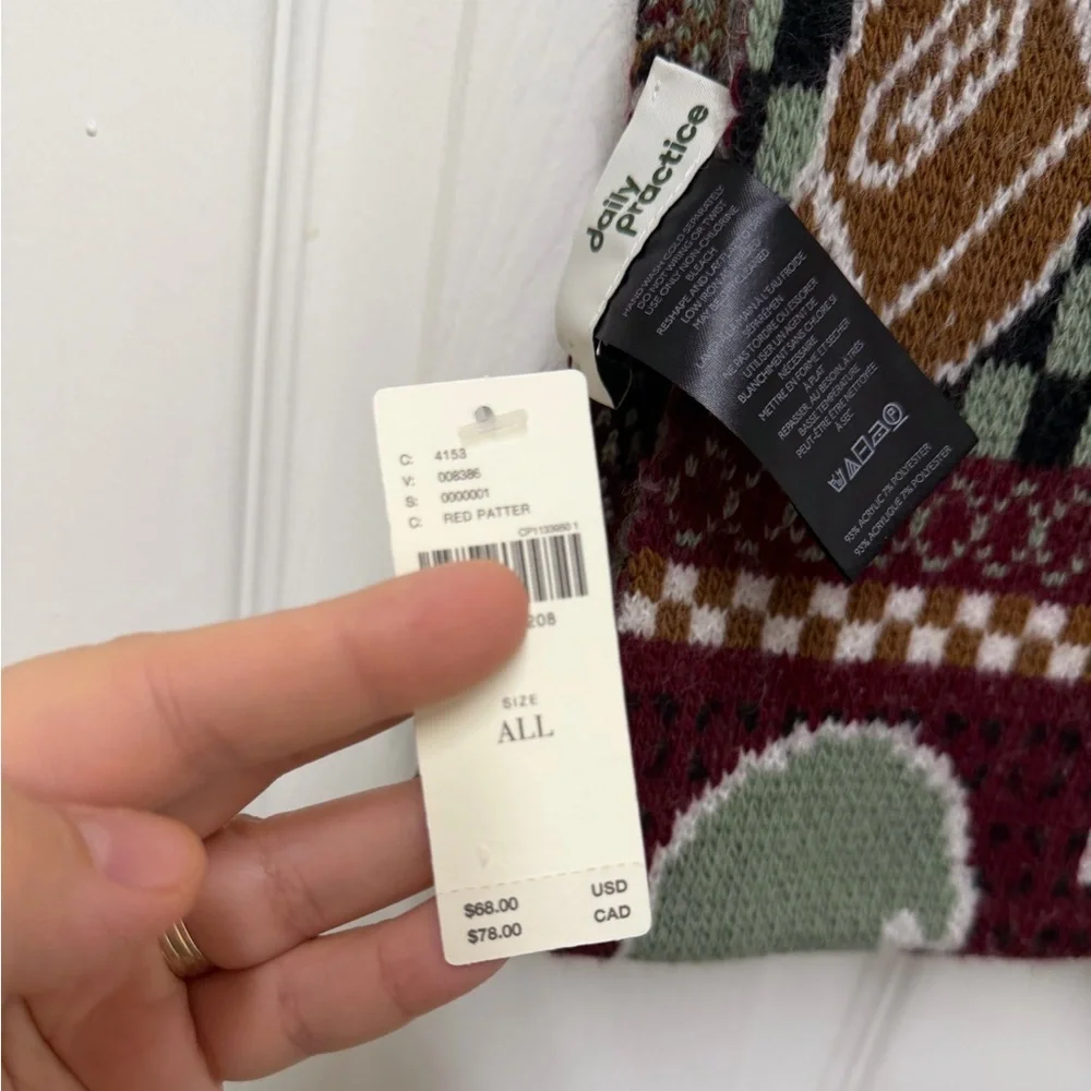 NWT Anthropologie Mariel Scarf Icon Edition Game Day Knit Winter